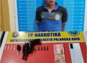 Satresnarkoba Polresta Palangka Raya Ungkap Kasus Sabu Disertai Temuan Senjata Api Rakitan dari Mo