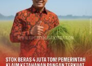 Stok Cadangan Beras Pemerintah Tembus 4 Juta Ton, Tertinggi Sejak 1969