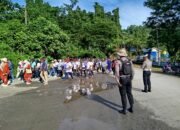 Satlantas Polres Raja Ampat Kawal Kegiatan Jalan Sehat dan Fun Bike HUT 22 Kabupaten Raja Ampat