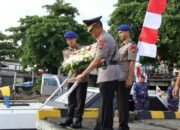 Wakapolda Sulut Pimpin Upacara Tabur Bunga di Kawasan Megamas, Jelang HUT Bhayangkara ke-79