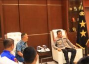 Jalin Sinergitas TNI-Polri, Kapolda Gorontalo Terima Kunjungan Danlantamal VIII 