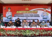 Kapolda Kalteng Pimpin Konferensi Pers Pengungkapan 9,9 Kg Sabu, Hasil Ops Antik Telabang 2025
