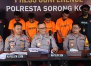 Polresta Sorong Kota Amankan 4 Pelaku Curanmor dan Begal Dengan Barang Bukti 8 Sepeda Motor