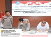 Polda Malut dan PT Malut Maju Sejahtera Teken MoU Pengamanan Liga Sepak Bola Nasional