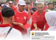 Peringati Hari Kemerdekaan ke-80, Kapolda Bengkulu Hadiri Kirab dan Gerakan Pembagian Bendera Merah Putih