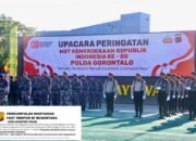 Kobarkan Nasionalisme, Irwasda Polda Gorontalo Pimpin Upacara Detik-Detik Proklamasi