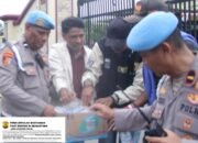 Pemandangan Lain Setelah Demo OKP Cipayung, Personil Propam Polda Maluku bersama Mahasiswa Bersihkan Sampah