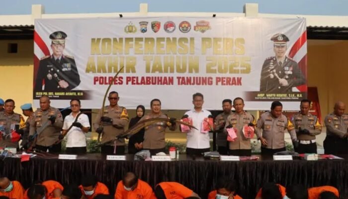 Sepanjang 2025, Polres Pelabuhan Tanjung Perak Tekan Angka Kriminalitas hingga 13 Persen