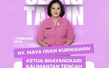 Ketua Umum PW-FRN Agus Flores Beri Ucapan Selamat Ulang Tahun untuk Ketua Bhayangkari Kalteng