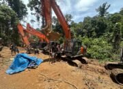 Polda Sumut Sita 14 Excavator di Tambang Emas Ilegal Madina, 7 Orang Ditangkap