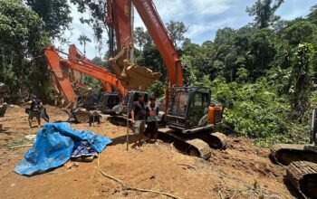 Polda Sumut Sita 14 Excavator di Tambang Emas Ilegal Madina, 7 Orang Ditangkap